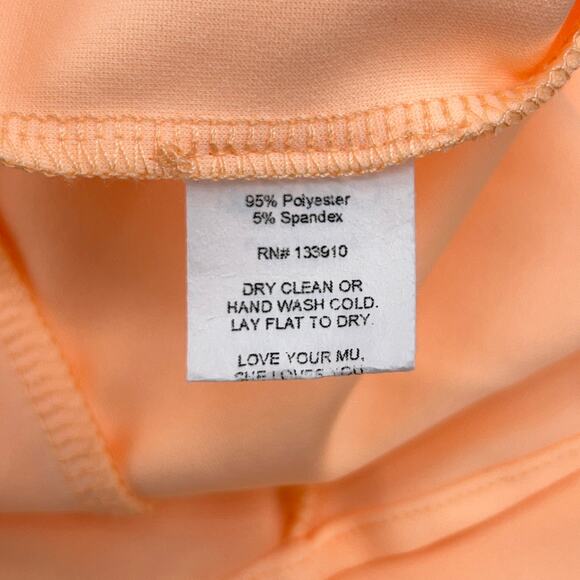 Show Me Your Mumu Womens Size M Luca Midi Dress Cantaloupe Twist Front Stretch - Picture 13 of 16